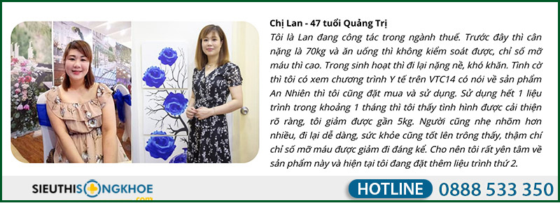 phản hồi khách hàng dùng giảm béo an nhiên