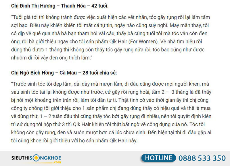 phan hoi phan hoi vien moc toc qik hair for women co tot khong