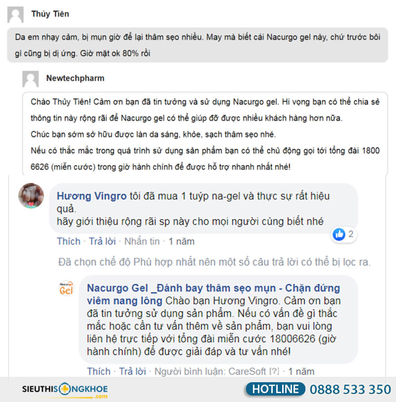  phan hoi san phan giam tham seo nacurgo gel