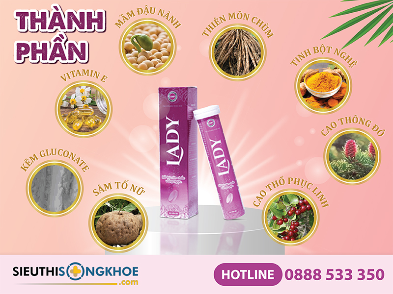 thành phần của viên sủi lady