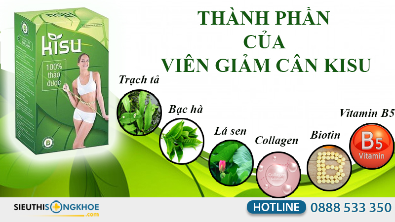 thành phần viên giảm cân kisu 