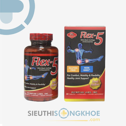 Flex 5 - Viên Uống Hỗ Trợ Tái Tạo Sụn Khớp, Đẩy Lùi Những Cơn Đau Xương Khớp Hiệu Quả