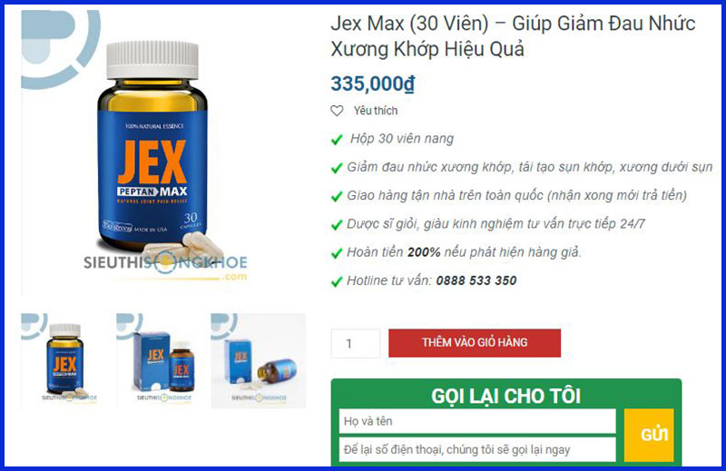 vien xuong khop jex max sieu thi song khoe