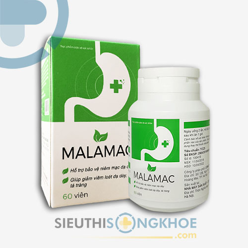 Malamac - Viên Uống Hỗ Trợ Điều Trị Viêm Loét, Trào Ngược Dạ Dày