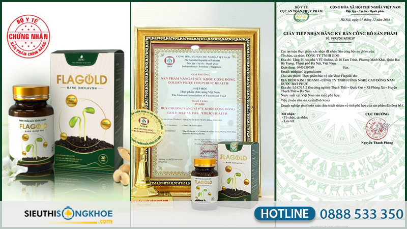 giấy chứng nhận mầm đậu nành flagold