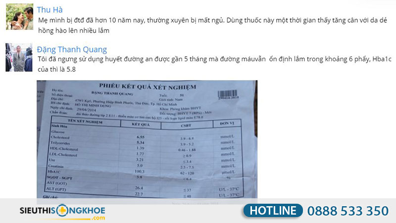 phan hoi huyet duong an