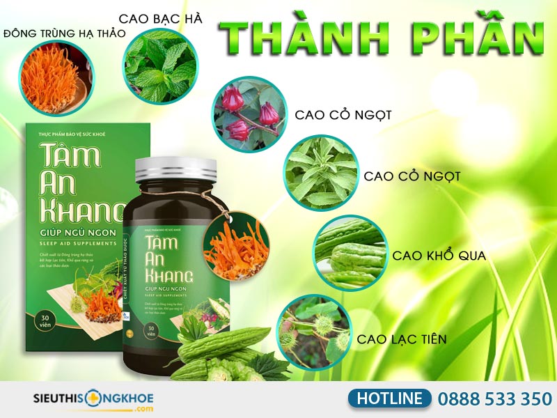 thành phần của viên uống tâm an khang