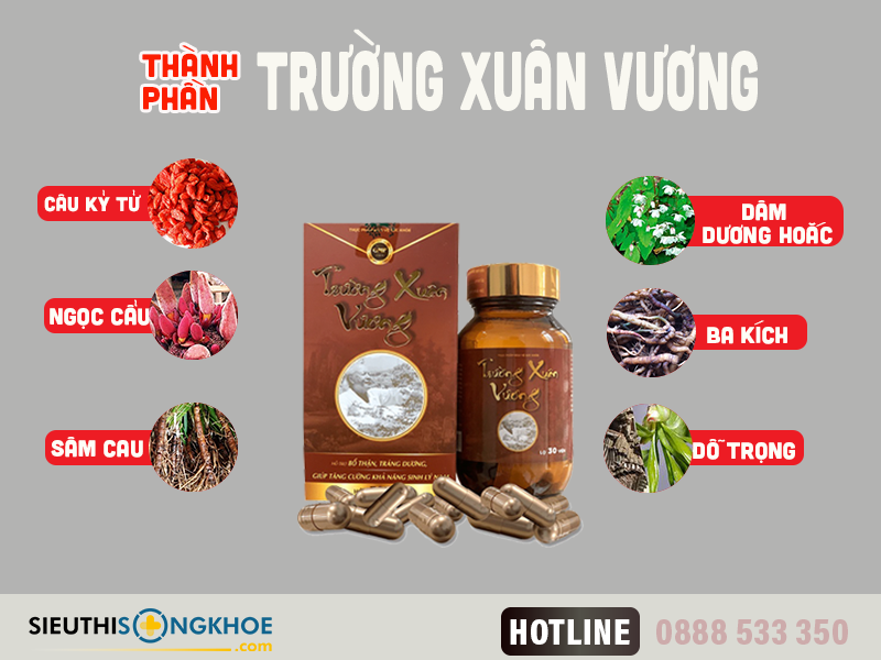 Trường Xuân Vương Viên Uống Hỗ Trợ Tăng Cường Sinh Lực Phái Mạnh