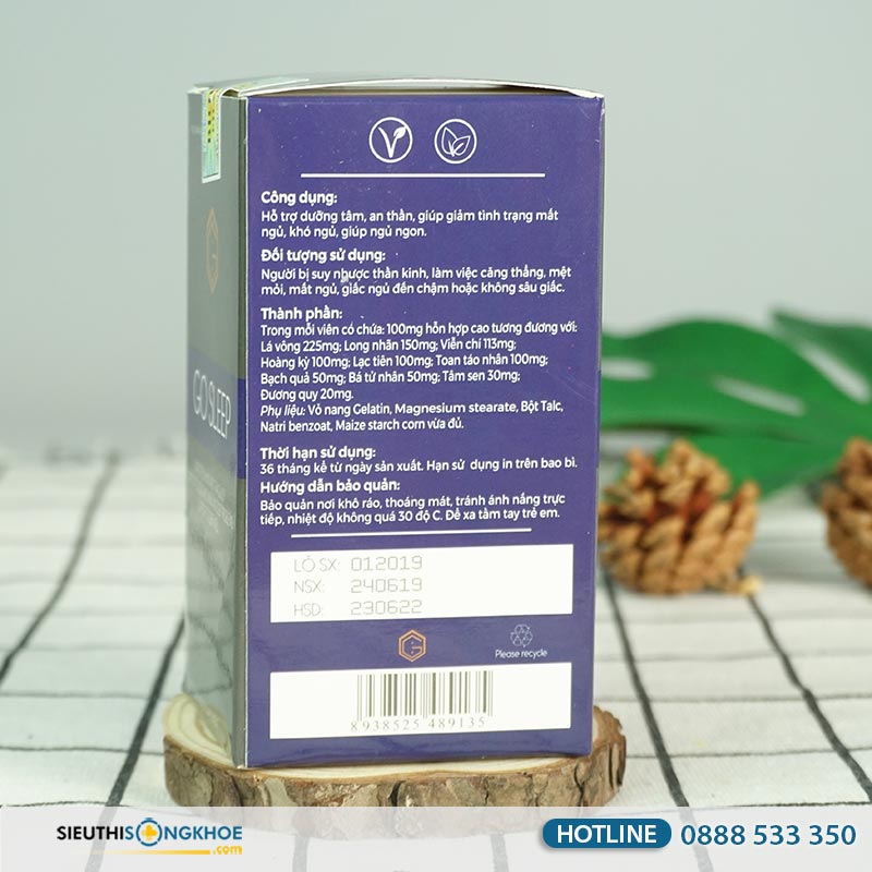 Go Sleep - Viên Uống Hỗ Trợ An Thần, Ngủ Ngon Giấc