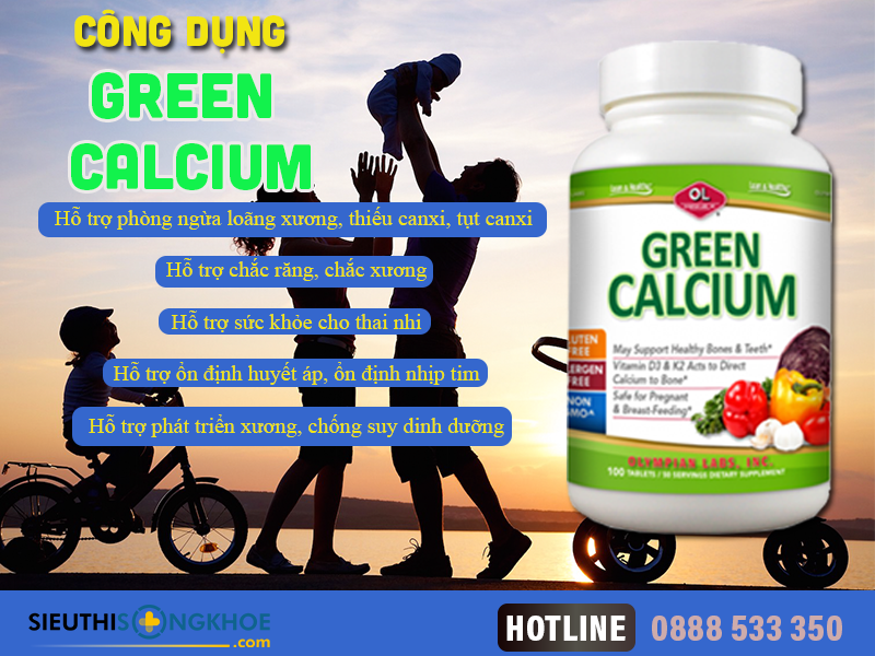 vien bo sung canxi green calcium co tot khong