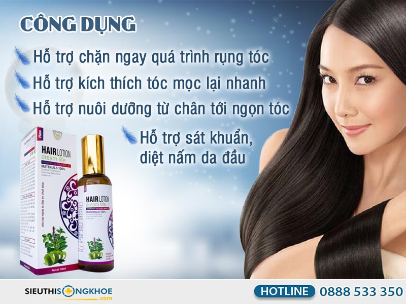 xit duong toc hair lotion dream life co tot khong