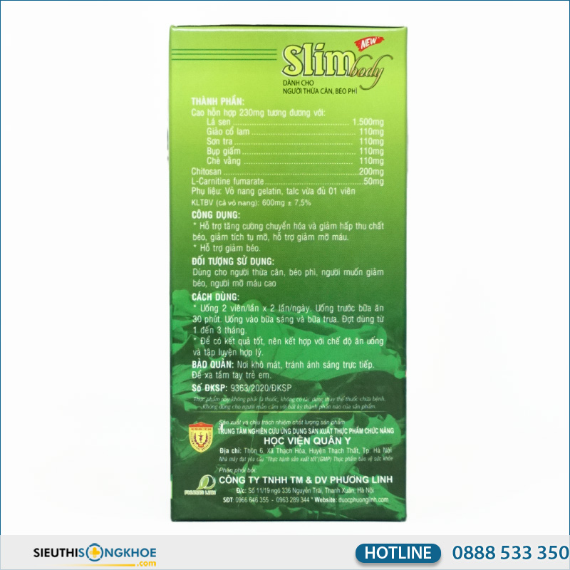 cách phân biệt slim body chính hãng
