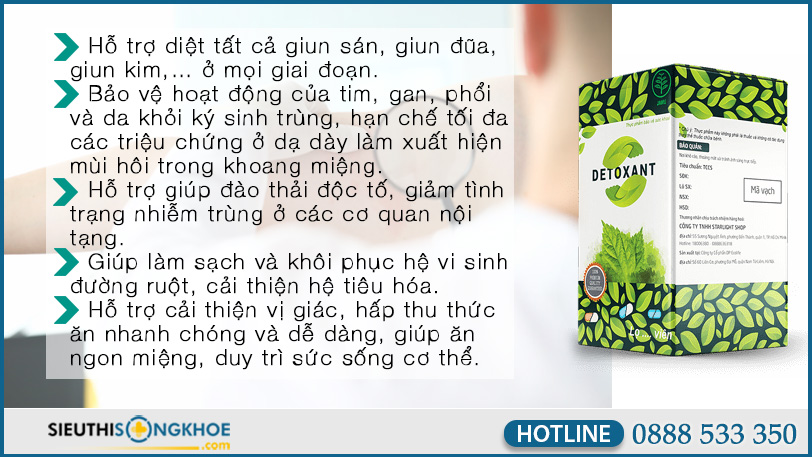 cong dung diet ky sinh trung detoxant