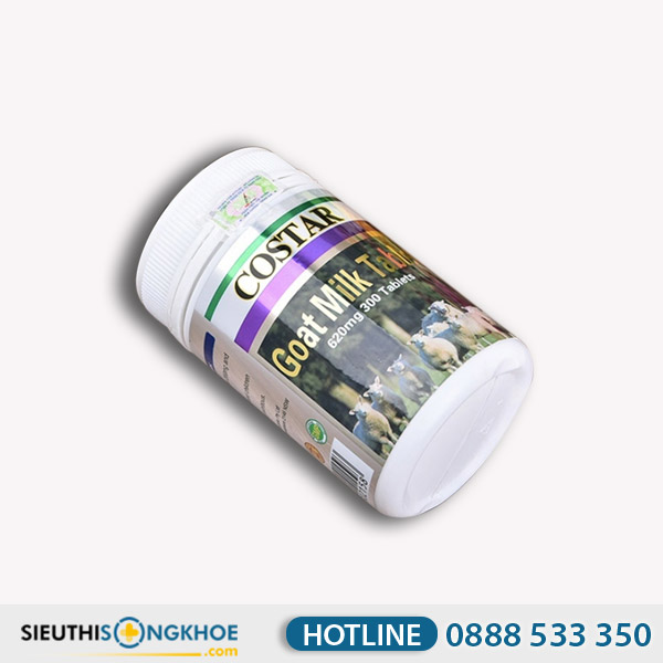 Costar Goat Milk Tablet - Viên Uống Sữa Dê Cô Đặc Hỗ Trợ Chăm Sóc Sức Khoẻ Người Già & Trẻ Nhỏ