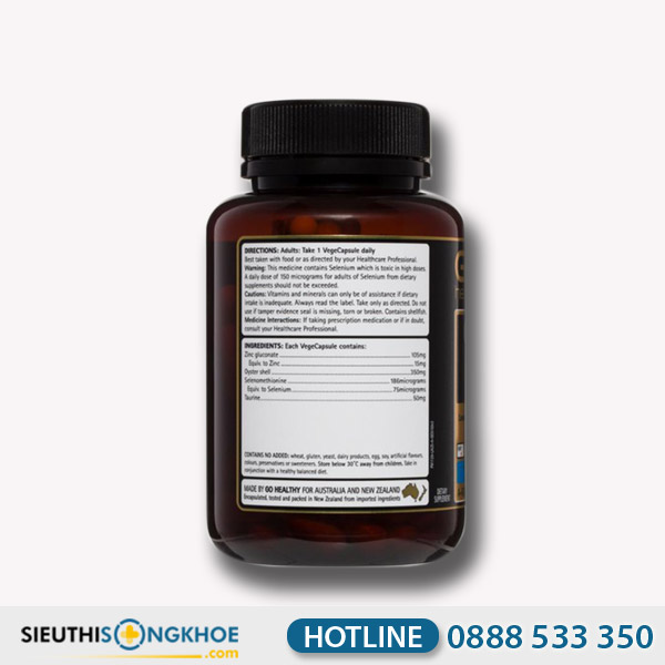 Viên Uống Go Oyster Plus Zinc - Tinh Chất Hàu Hỗ Trợ Tăng Cường Chức Năng Sinh Lý Nam