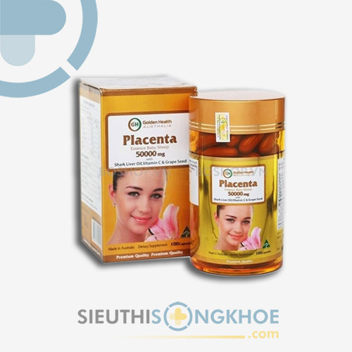 Golden Health Placenta - Viên Uống Nhau Thai Cừu Nguyên Chất Hỗ Trợ Cải Thiện Làn Da Trắng Mịn