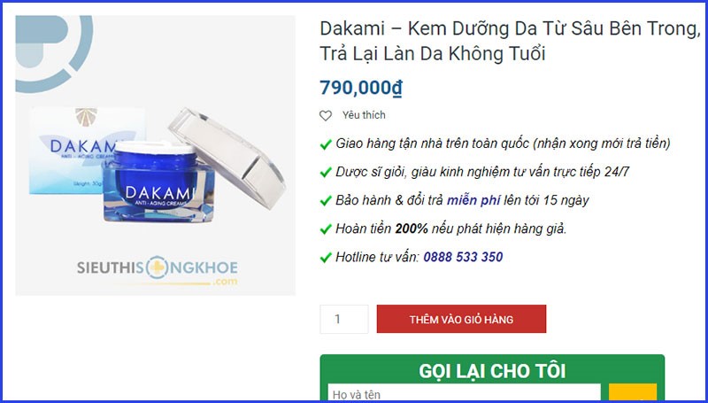 Kem Dưỡng Da Dakami Có Tốt Không? Giá Bao Nhiêu? Mua Ở Đâu?