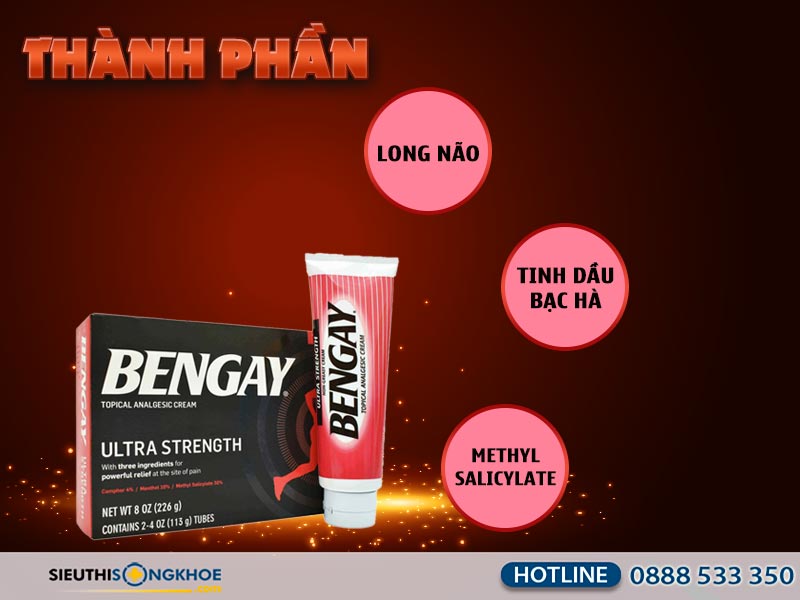 thanh phan kem xoa bop bengay ultra strength 
