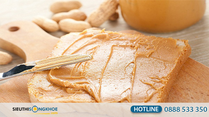 bánh mì với bơ đậu phộng tăng cân