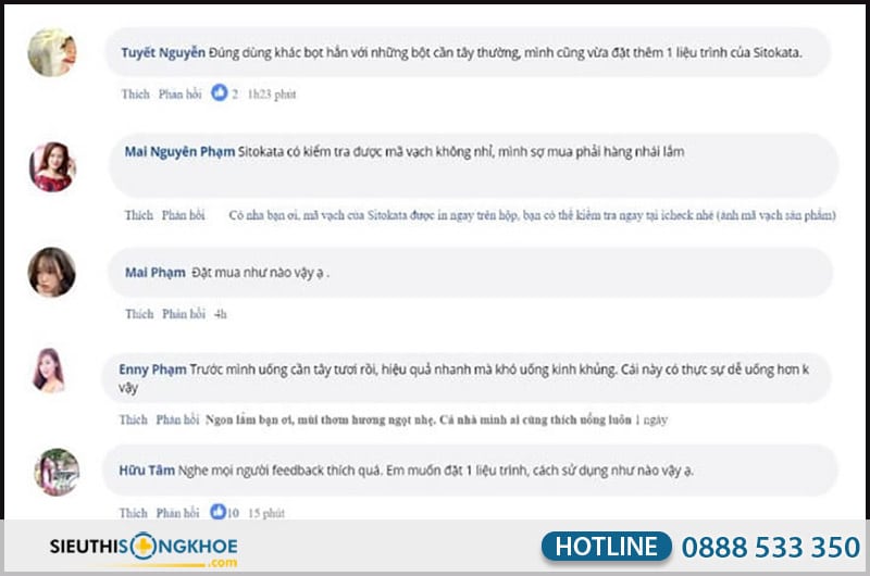 bột cần tây sitokatab phản hồi khách hàng