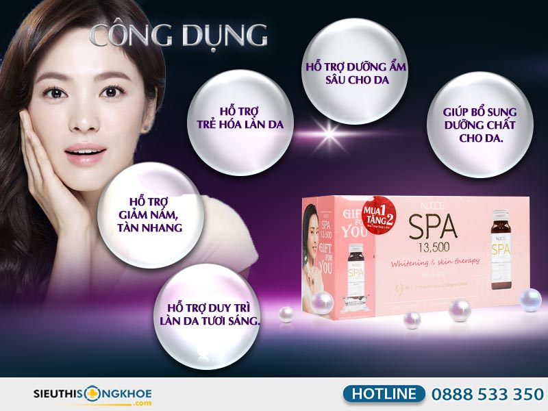 Công dụng nước bổ sung collagen Nucos Spa 13500
