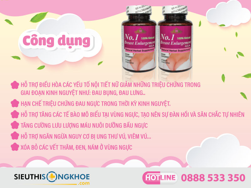 công dụng viên nở ngực no.1 breast enlargement usa