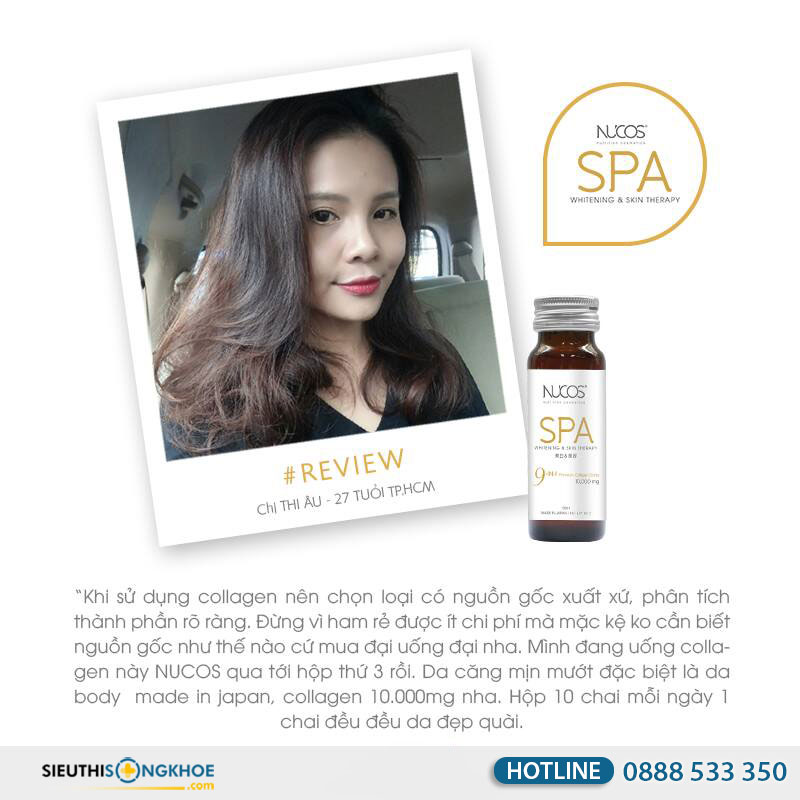 Phản hồi nước bổ sung collagen Nucos Spa 13500