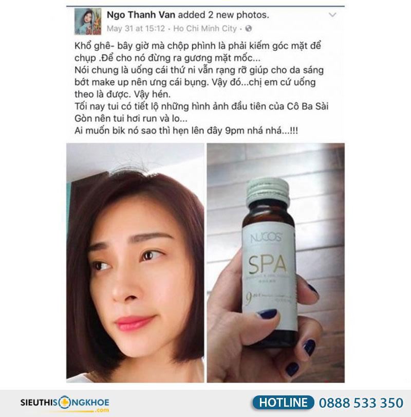 Phản hồi nước bổ sung collagen Nucos Spa 13500