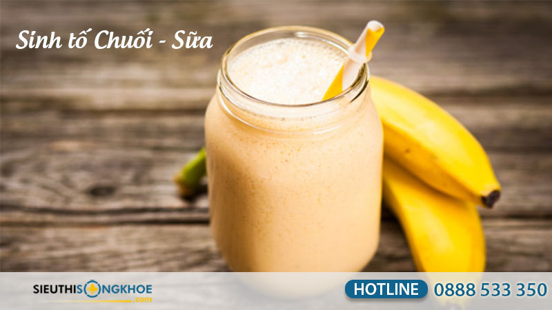 sinh tố chuối sữa
