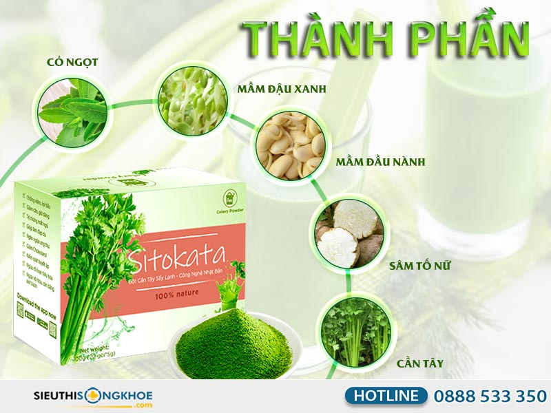 thành phần bột cần tây sitokata