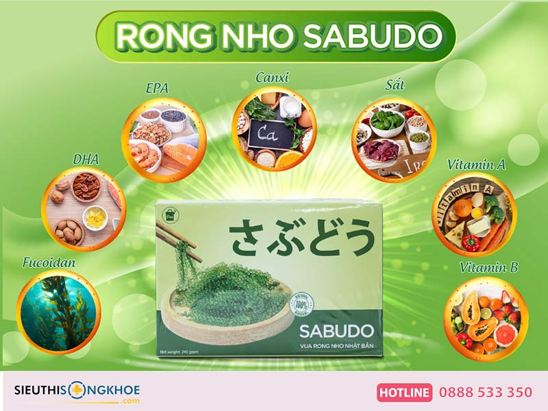 thành phần của rong nho sabudp