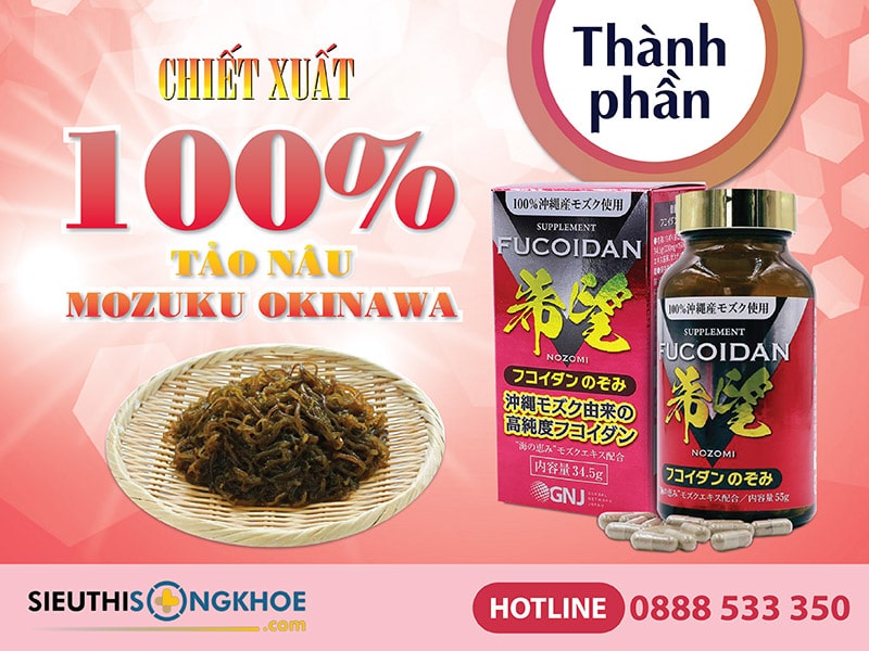 thành phần mozuku fucoidan nozomi