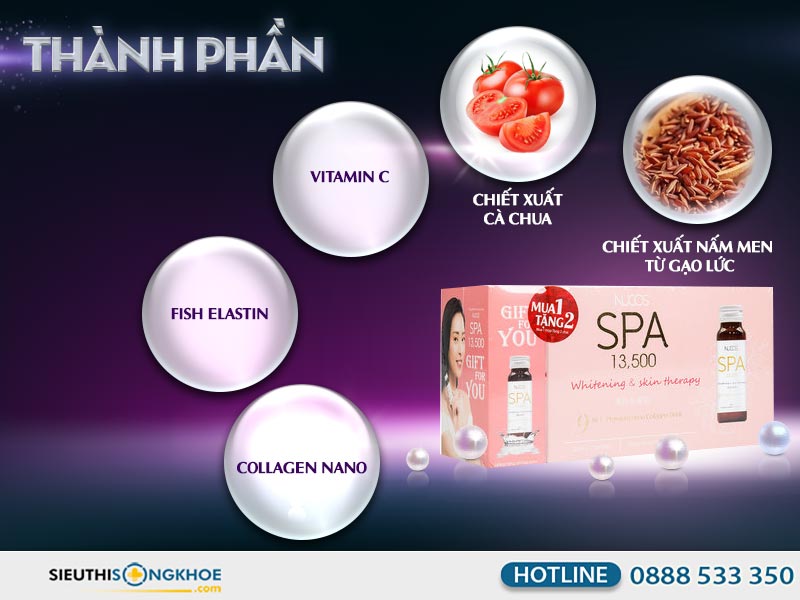 Thành phần nước bổ sung collagen Nucos Spa 13500