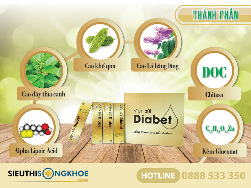 thành phần viên sủi diabet