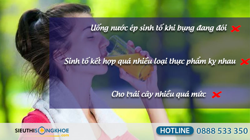 sai lầm khi uống sinh tố
