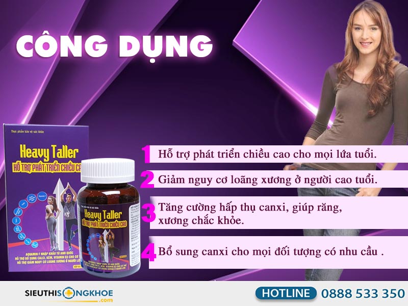 công dụng heavy taller