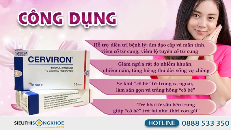 công dụng viên đặt phụ khoa cerviron