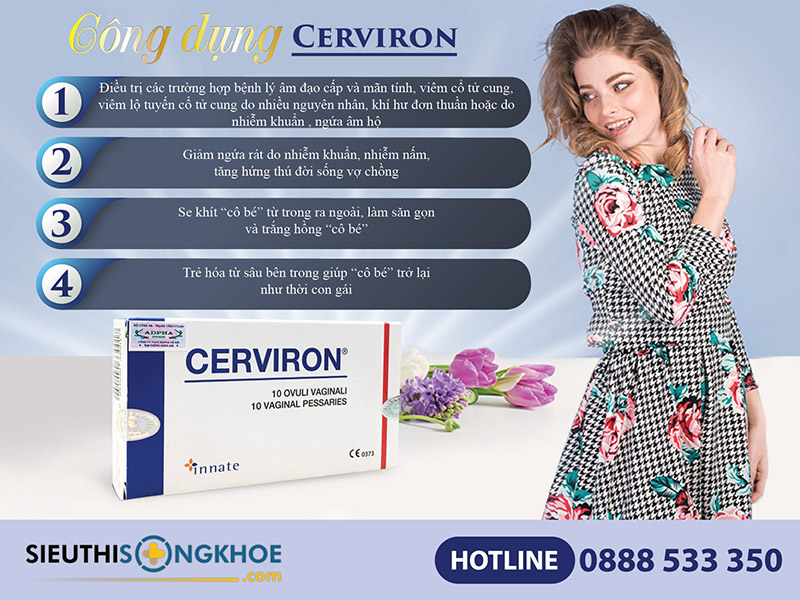 công dụng viên đặt phụ khoa cerviron