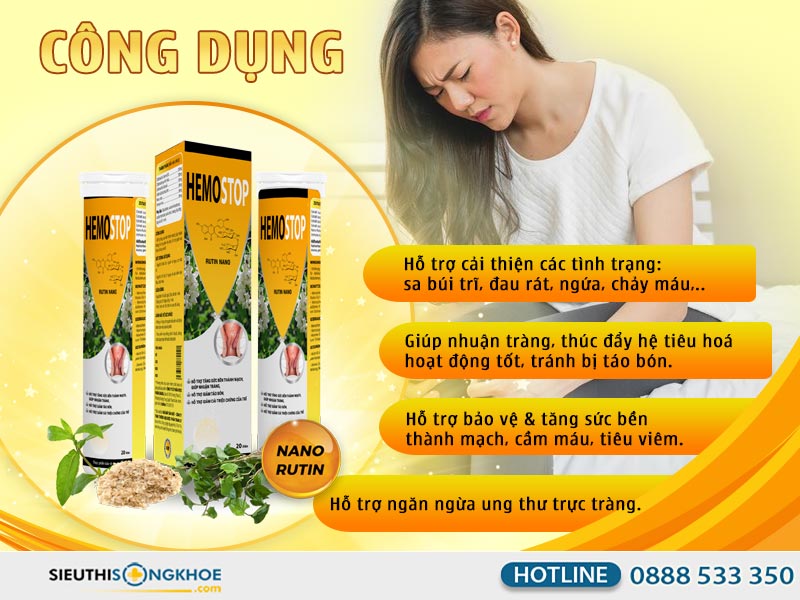 công dụng viên sủi trĩ hemostop