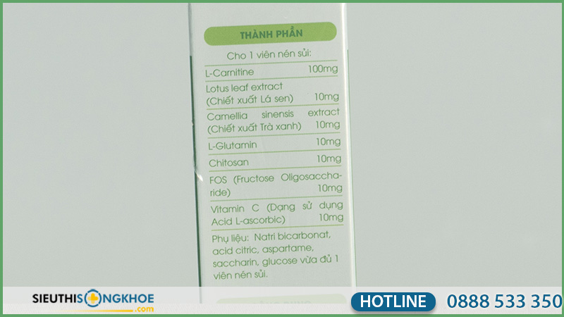 thành phần chi tiết của slim hami