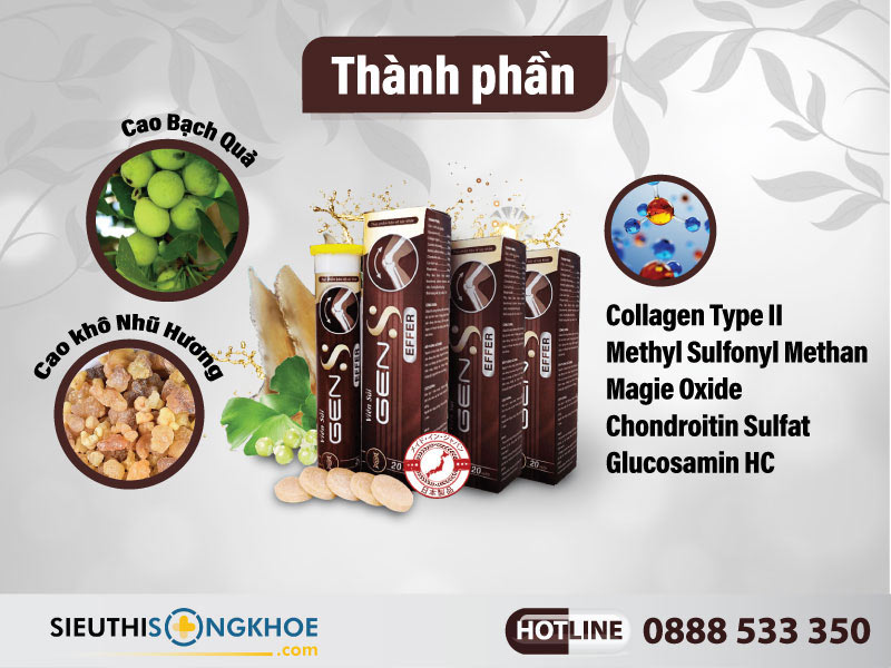 thành phần viên sủi gen s