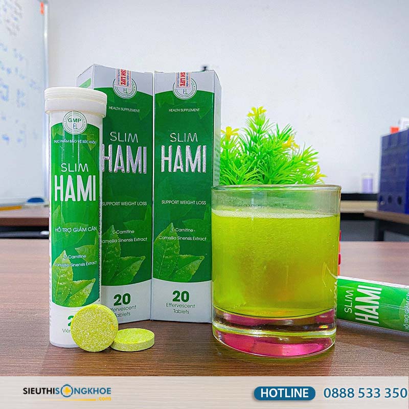 viên sủi slim hami có màu xanh