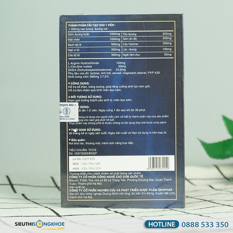 Gen X Gold - Viên Uống Thảo Dược Hỗ Trợ Tăng Cường Sinh Lý Nam