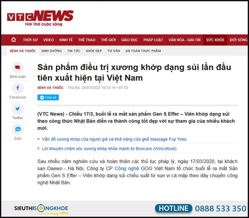 vtc đăng tin về viên sủi gen s
