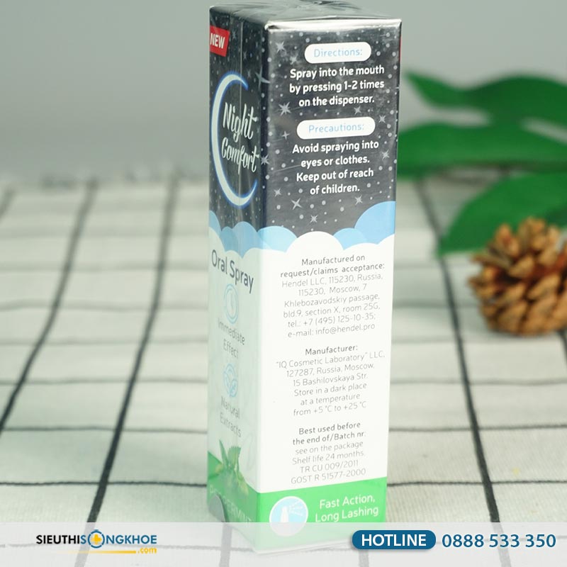 Night Comfort - Xịt Hỗ Trợ Giảm Ngáy Ngủ Hiệu Quả