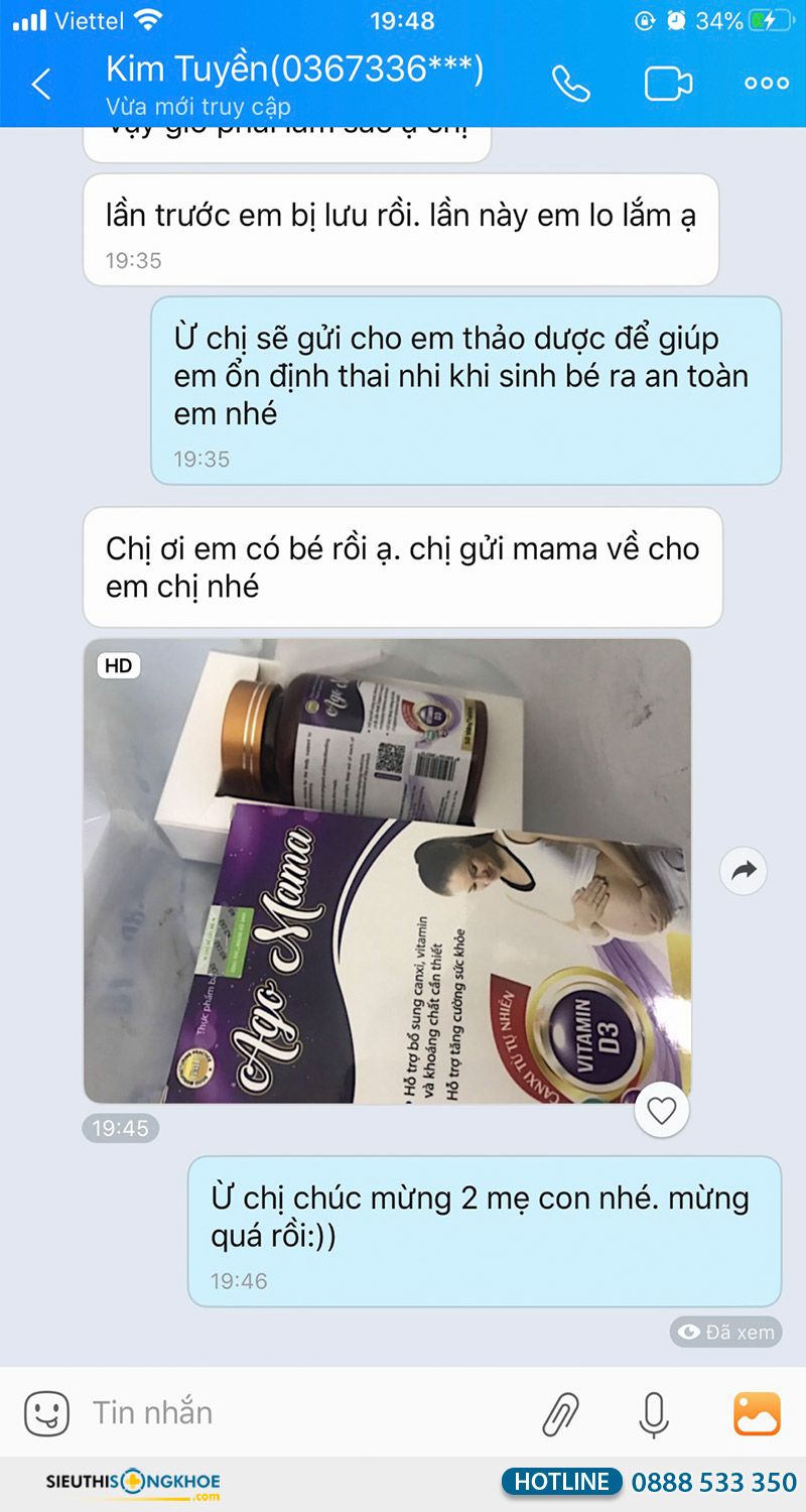 phản hồi khách hàng viên uống ago mama