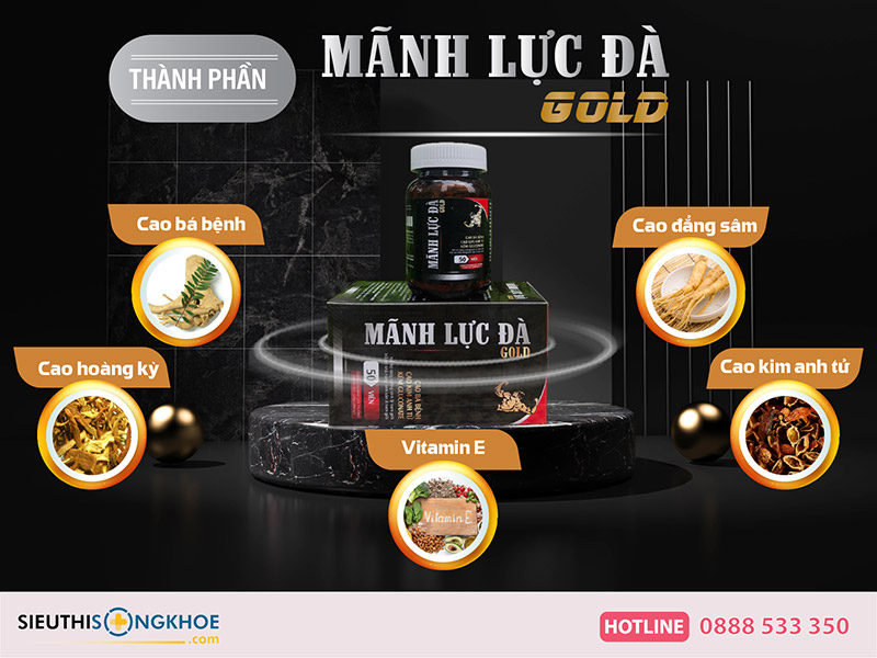 thành phần viên uống mãnh lực đà gold