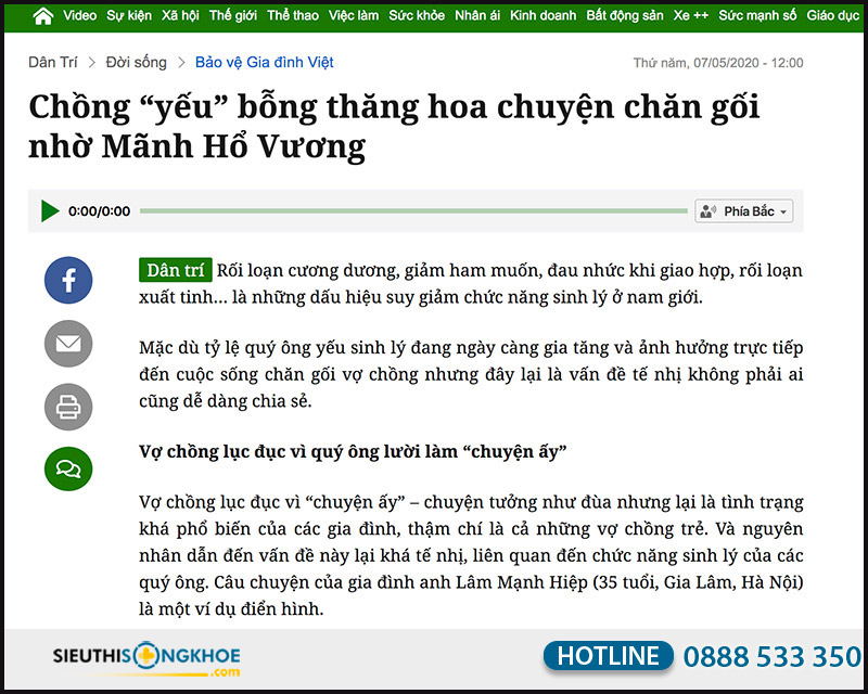 viên uống mãnh hổ vương báo dân trí