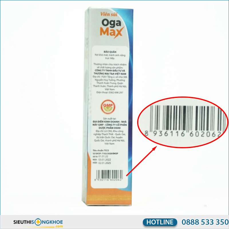 cách phân biệt viên sủi oga max chính hãng