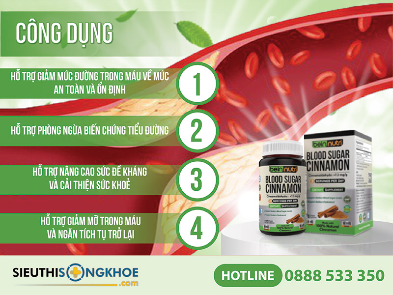 công dụng blood sugar cinnamon